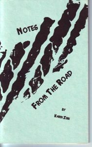 Notes From The Road Poetry Chapbook