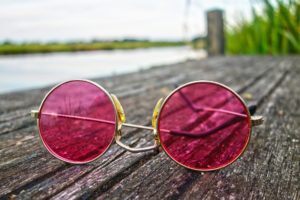 image of rose clolored glasses